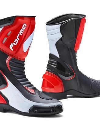 STIVALE MOTO FORMA FRECCIA Black-white-red misura 