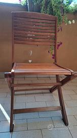 sedie da giardino in legno