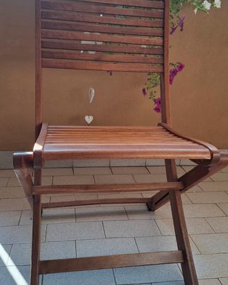 sedie da giardino in legno