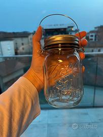 Vasetto con lucine a LED solari interne.