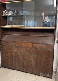 Credenza con vetrina anni '50-'60
