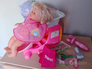 Bambola nenuco + set parrucchiera
