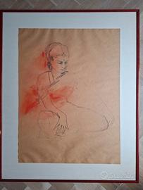 Schizzo vintage di una figura femminile