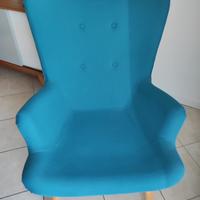 Poltrona da lettura - Blu Petrolio - Nuova