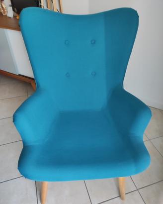 Poltrona da lettura - Blu Petrolio - Nuova