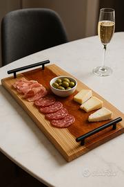 Vassoio in legno e resina