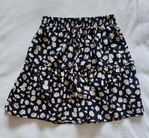 Minigonna leggera floreale taglia S