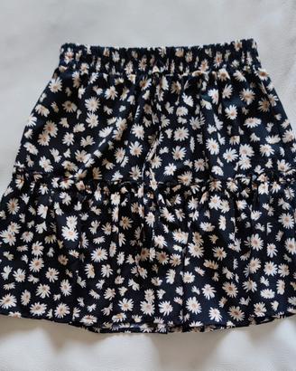 Minigonna leggera floreale taglia S