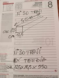 30 travi in legno ex tettoia magazzino lunghi metr