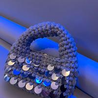 Borsa uncinetto con paillettes