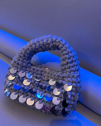 Borsa uncinetto con paillettes