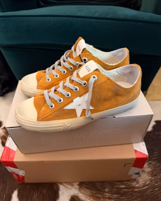 Golden Goose V-Star Uomo pelle cammello 41 nuove