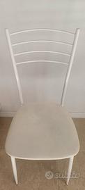 Sedie moderne in metallo bianche