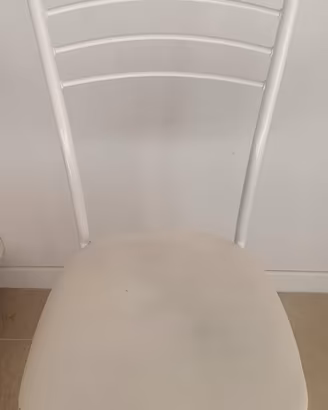 Sedie moderne in metallo bianche