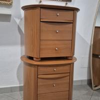 Coppia di Comodini in legno, 2 comodini per camera