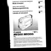 Libretto istruzioni videocamera CANON MV 300
