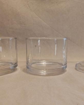 set vasi cristallo con coperchio 