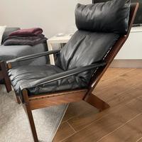 Poltrona e pouf di Westnofa, originale anni ‘70