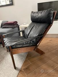 Poltrona e pouf di Westnofa, originale anni ‘70