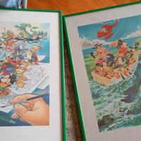 Coppia quadri topolino 50x70 con cornice