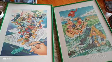 Coppia quadri topolino 50x70 con cornice