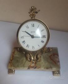 Sveglia da tavolo "Ritz"su base di marmo, anni 70