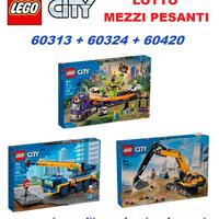 LEGO City - Lotto 60313 + 60324 + 60420 - NUOVO SI