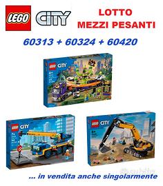 LEGO City - Lotto 60313 + 60324 + 60420 - NUOVO SI