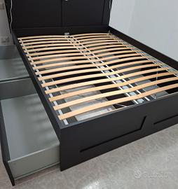 1 letto nero ikea 160 x 200