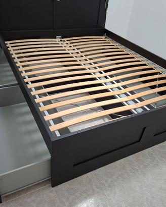 1 letto nero ikea 160 x 200