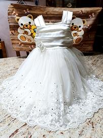 Vestito Battesimale elegante stile sposa 