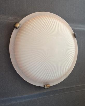 PLAFONIERA IN VETRO SATINATO ATTACCO E27 30 CM.