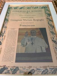 Prima pagina Osservatore Romano,elezione Francesco
