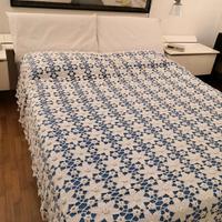 COPRILETTO PURO COTONE LAVORAZIONE AD UNCINETTO