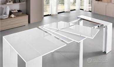 Tavolo consolle allungabile bianco  L50 P100 H 75