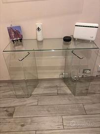 Consolle di vetro, per l'ingresso