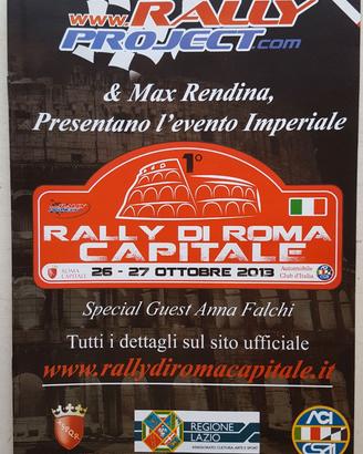 486 - DEPLIANT+STICKERS 1°RALLY ROMA CAPITALE 2013