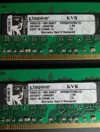 RAM 2x1GB DDR2 KINGSTON KVR667D2N5/1G