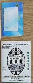 Calendario Serie A 1984-85 Juventus club Parabiago