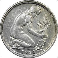 Moneta Tedesca 50 pfennig