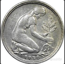Moneta Tedesca 50 pfennig