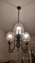 lampadario in ottone