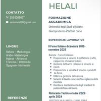 Lavoro estivo come cameriera