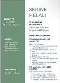 Lavoro estivo come cameriera