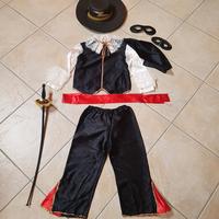 Carnevale - vestito elegante Zorro + accessori 
