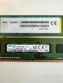 Ram DDR3 8gb(4+4)1333Mhz  Corsair e Samsung