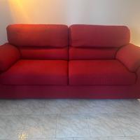 2 divani Poltrone e Sofà - Tessuto rosso