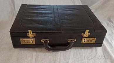 Valigetta vintage rigida in pelle - estensibile