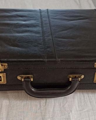 Valigetta vintage rigida in pelle - estensibile