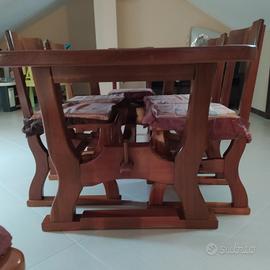 tavolo artigianale in legno massello